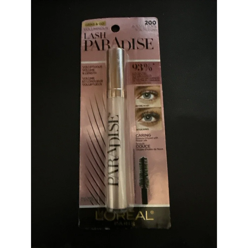 Loreal Paris Makeup Voluminous Lash Paradise Washable Mascara Blackest Black 200